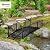 Outsunny 7' Metal Arch Garden Bridge with Safety Siderails, Decorative Arc Footbridge with Delicate Scrollwork S Motifs for Backyard Creek, Stream, Fish Pond, Black