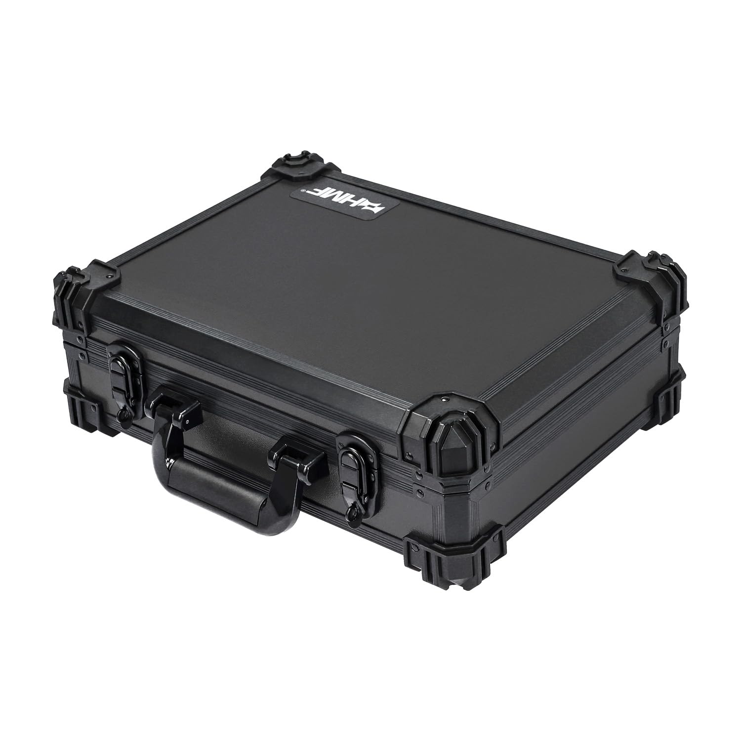 HMF 15502-02 Valigetta di trasporto con schiuma a griglia, valigetta universale, cassetta attrezzi | 39 x 29 x 12 cm | Nero