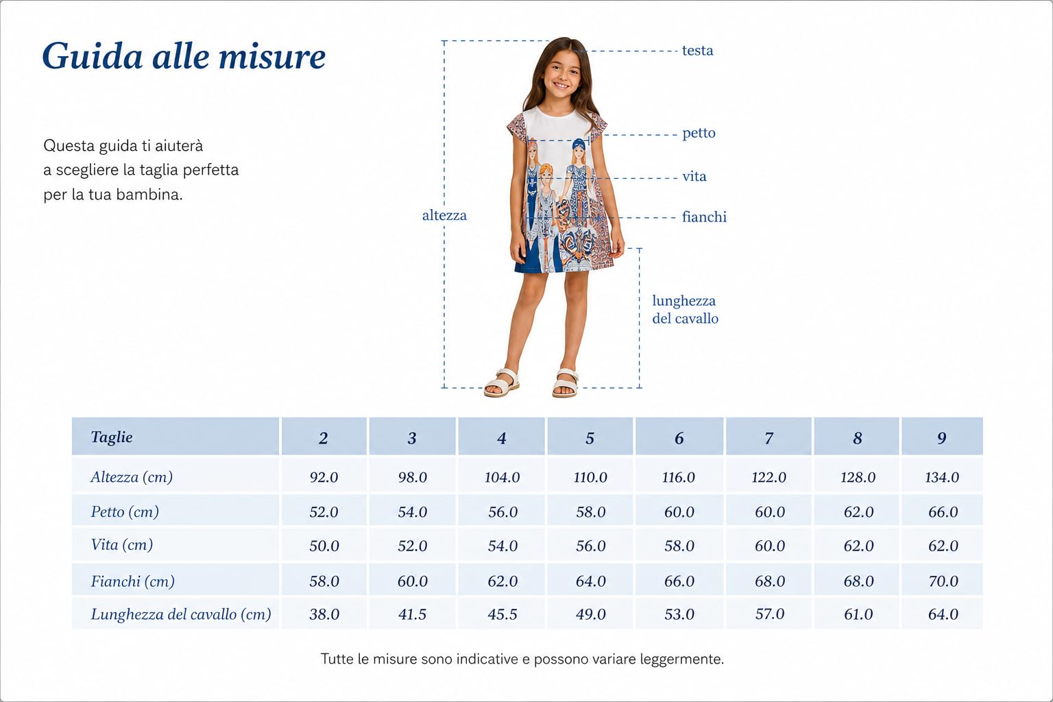 Generico Vestito Bambina Manica Corta 3-9 Anni