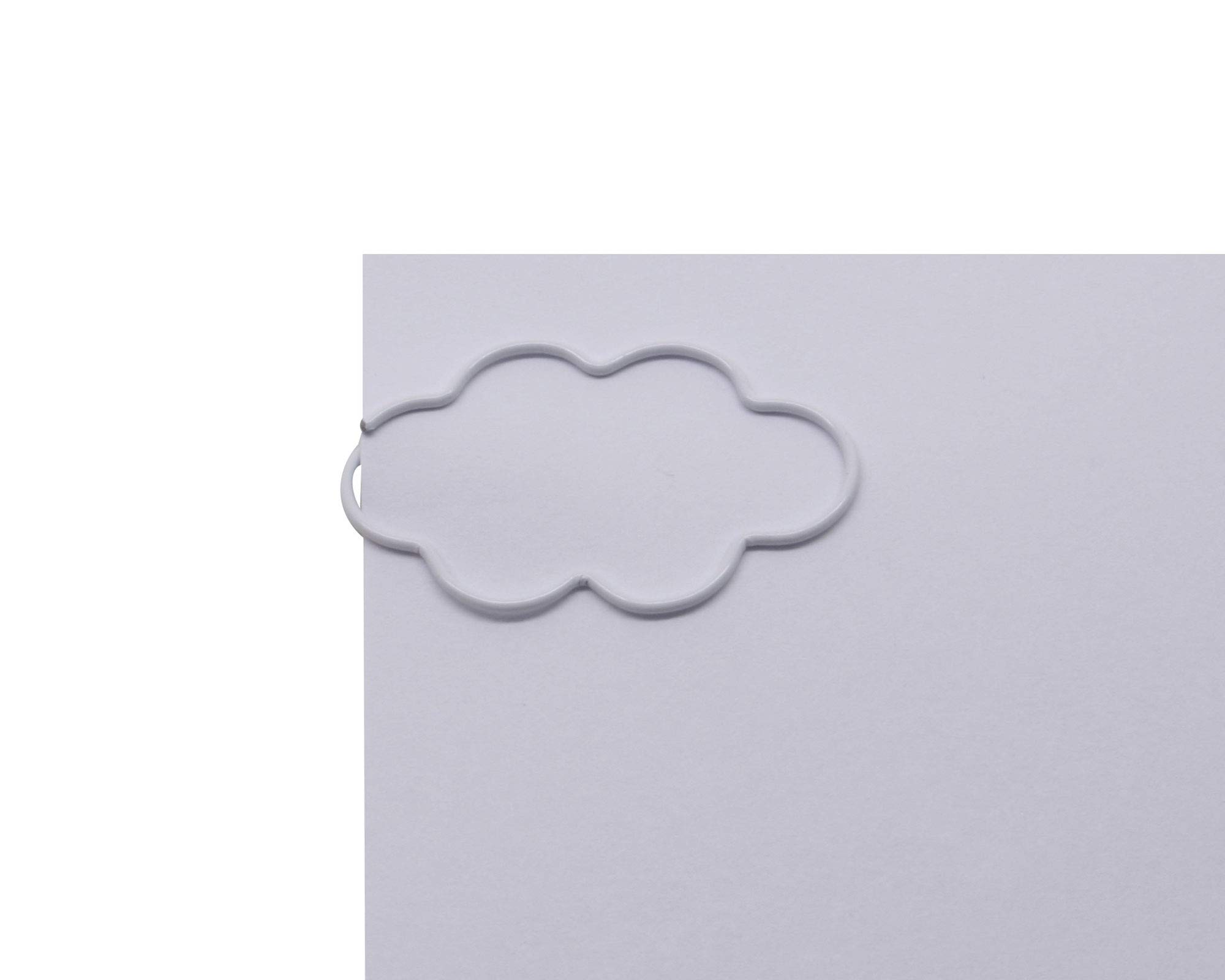 Butler in the Home Büroklammern in Wolkenform, 100 Stück, ideal für Büroklammern, Sammler oder Büro-Geschenk, in runder Dose mit Deckel und Geschenkbox (weiß)
