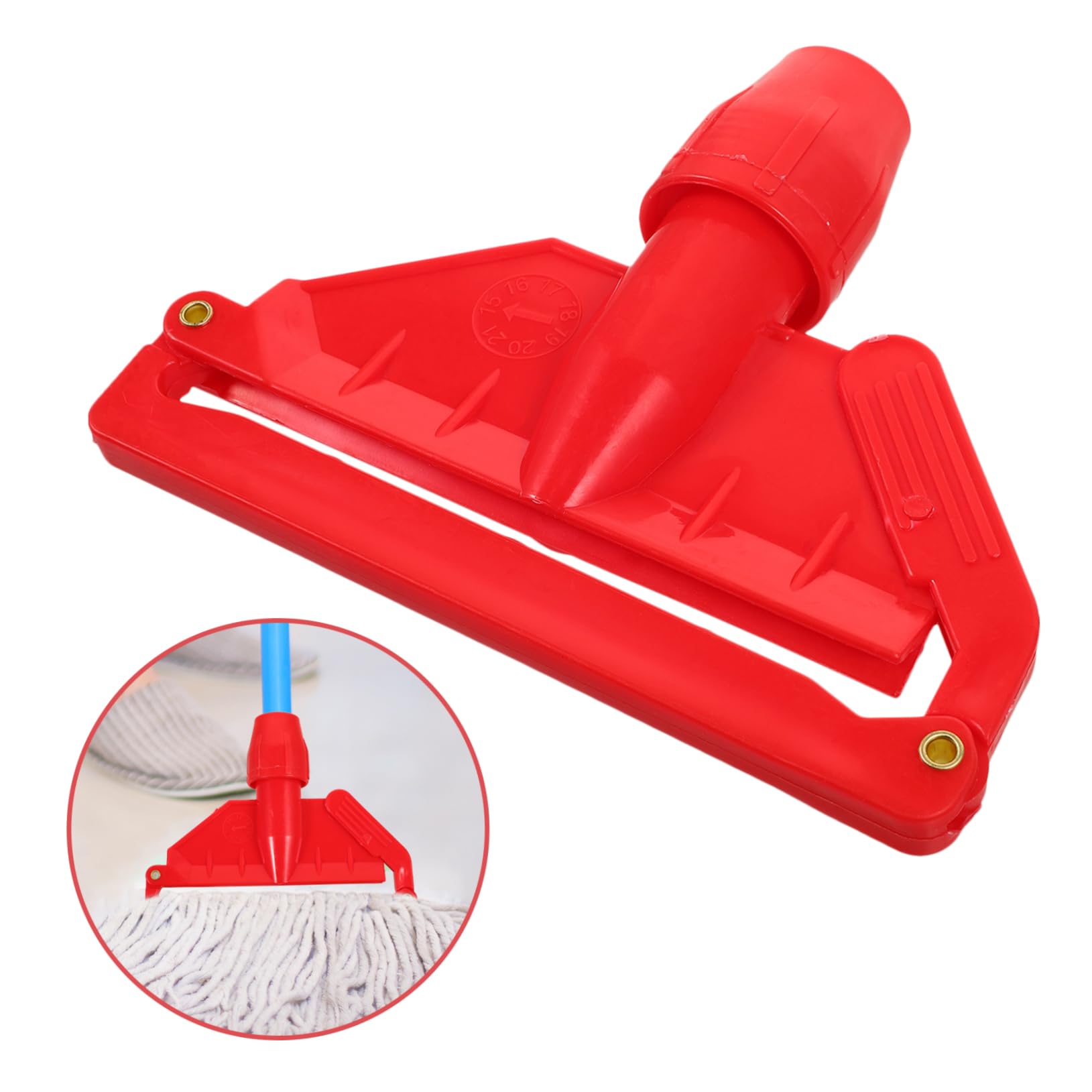 GOOHOCHY Heavy Duty Commercial Mop Floor Cleaning Holder Mop Head Clamp Detachable Head Clip