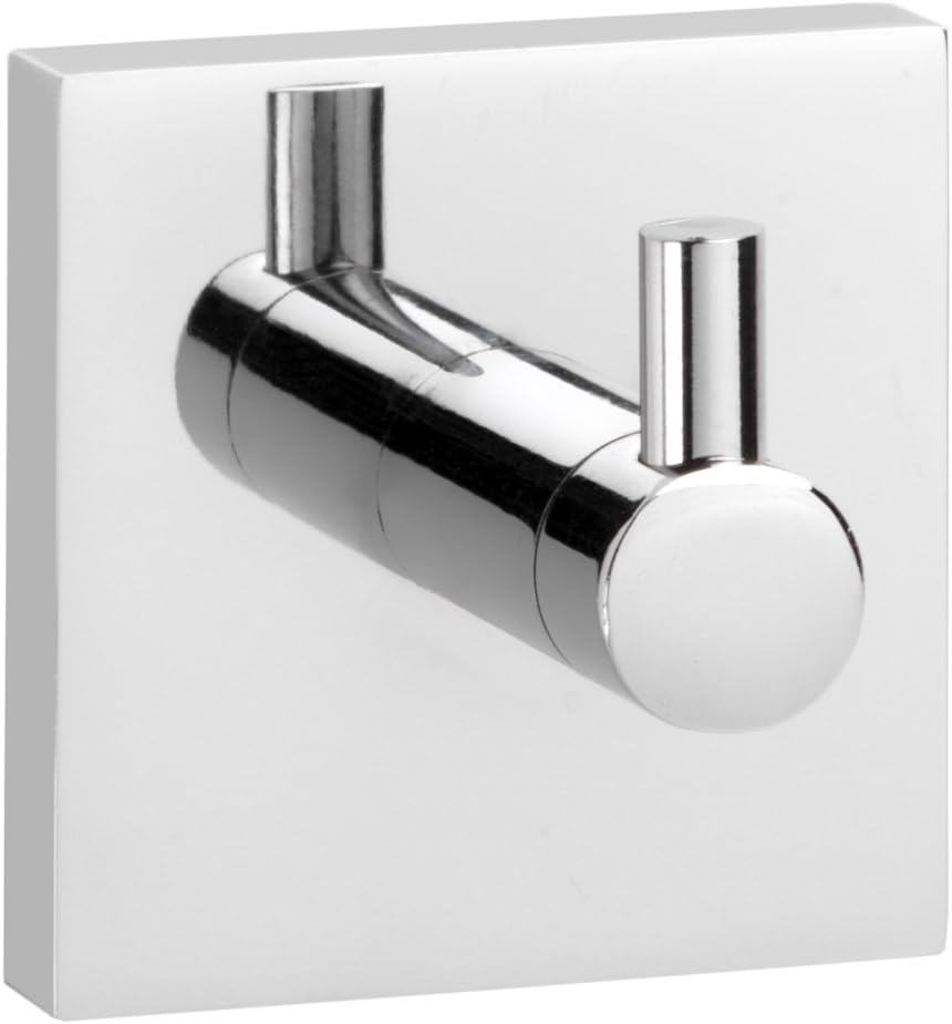 Croydex QM441841 Flexi-Fix Chester Tumbler & Holder, 96 x 68 x 106mm, Chrome/Clear