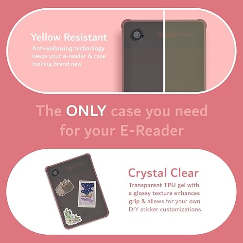 Vista 34 de TUDIA SKN - Funda diseñada para Kobo Clara 2E (6 pulgadas), esquinas reforzadas, a prueba de golpes, delgada, antiamarilleamiento, parte trasera
