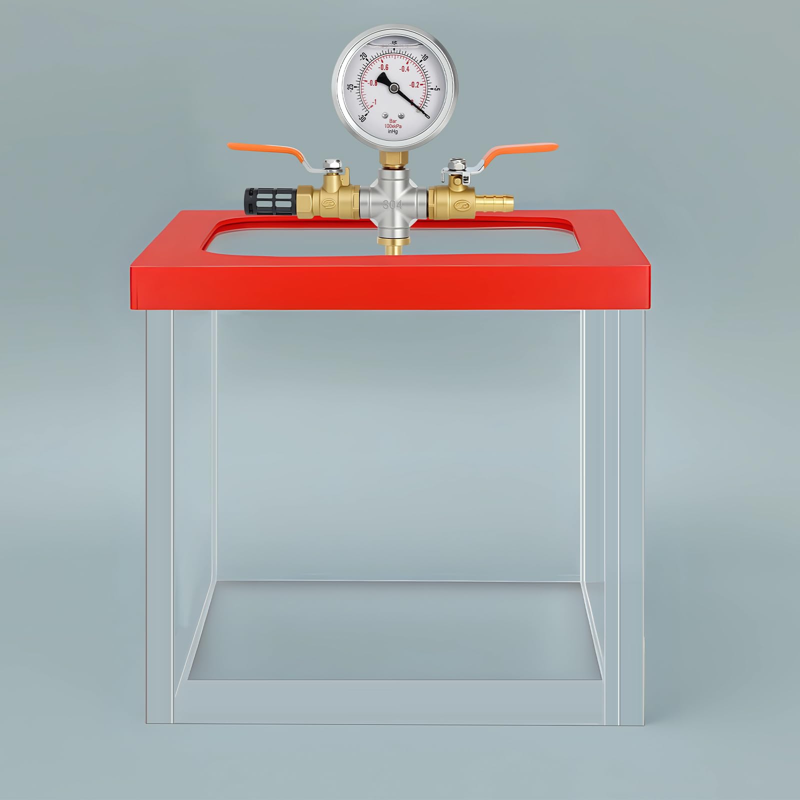 stonylab Acryl Vakuumkammer (Transparent), 1.633 Imp Gal, mit 10.2 mm Vakuumanschluss, Luftdicht für Laborgebrauch