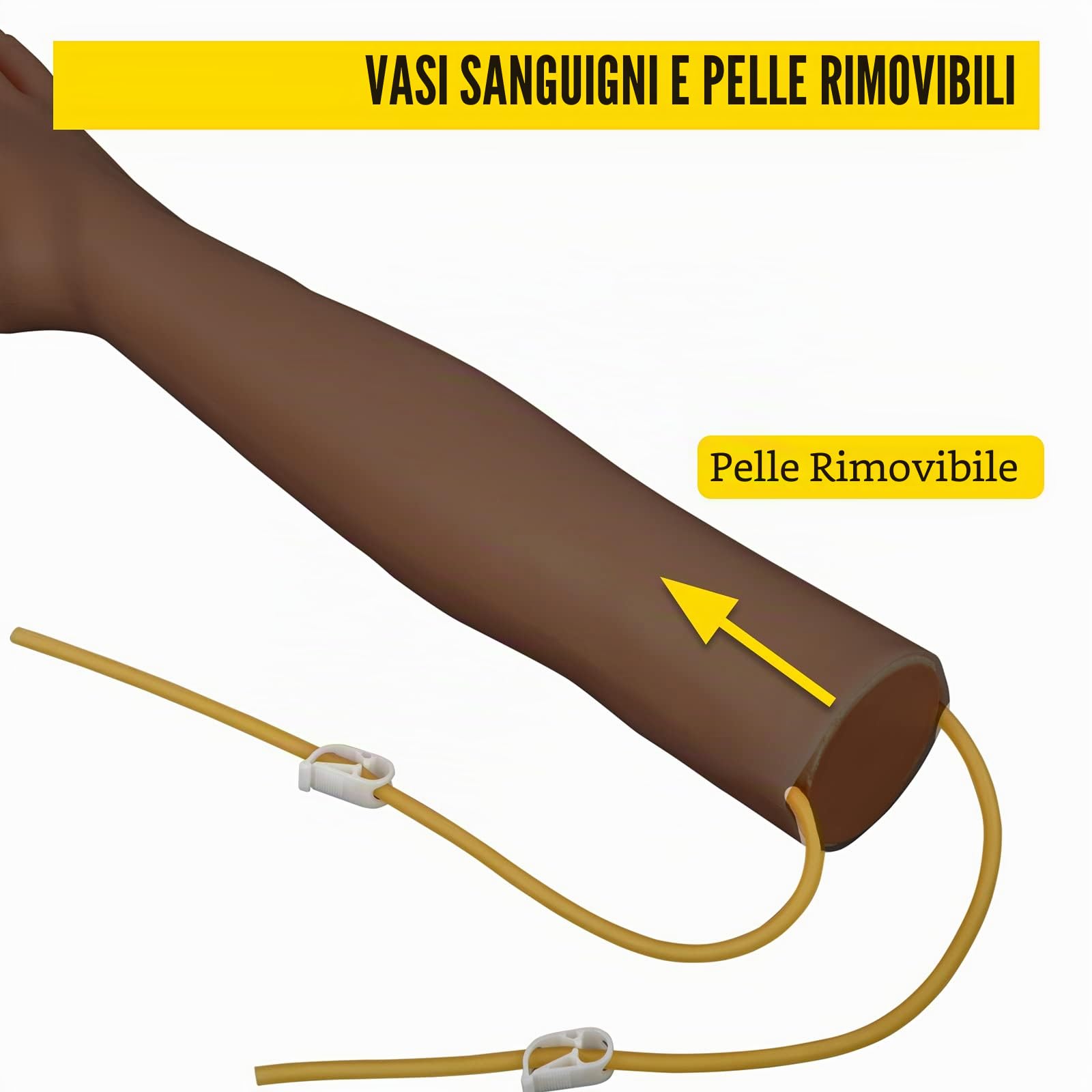 VEVOR Kit di Flebotomia,Modello di Braccio per Puntura Venosa, Alt.40,5-68,5cm Kit Braccio per Pratiche Endovenose per Puntura Venosa, Modello per Allenamento per Iniezione Endovenosa
