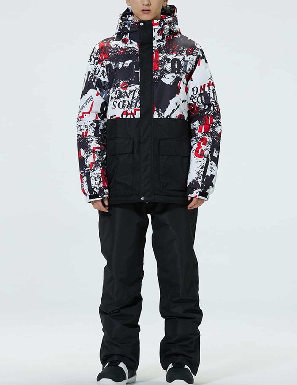 WOWULOVELY Men's Winter Snowsuit Waterproof Windproof Mountain Jacket and Pant Sets Insulated Snowboarding Skisuit - Image 7