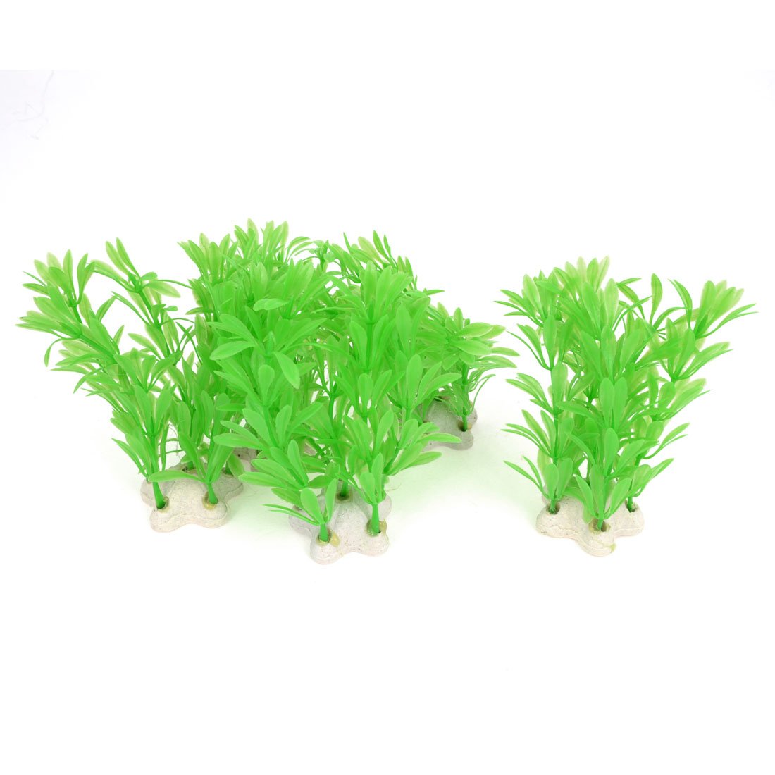 ZHuidjo Star Shape Base 4.7" Aquatic Plant Grass Tree 5 Pcs Green (SN: ec0 839 997 7a0 b9c)