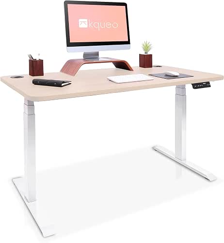 Kqueo Bureau Assis Debout 140x70 cm, Dynamic, Bureau Réglable en