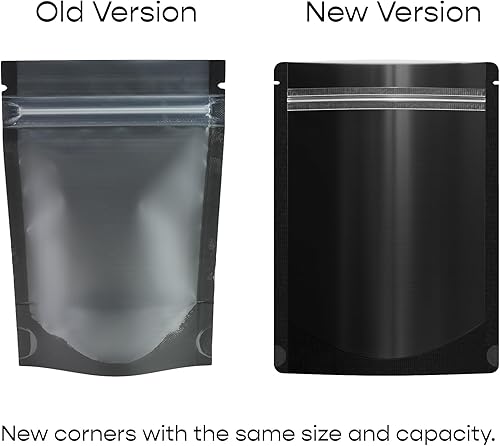 Miniatura 8 de QQ Studio Paquete de 100 bolsas resellables de plástico de polietileno negro mate translúcido frontal (8.4 onzas (6 x 9 pulgadas), bolsa de pie