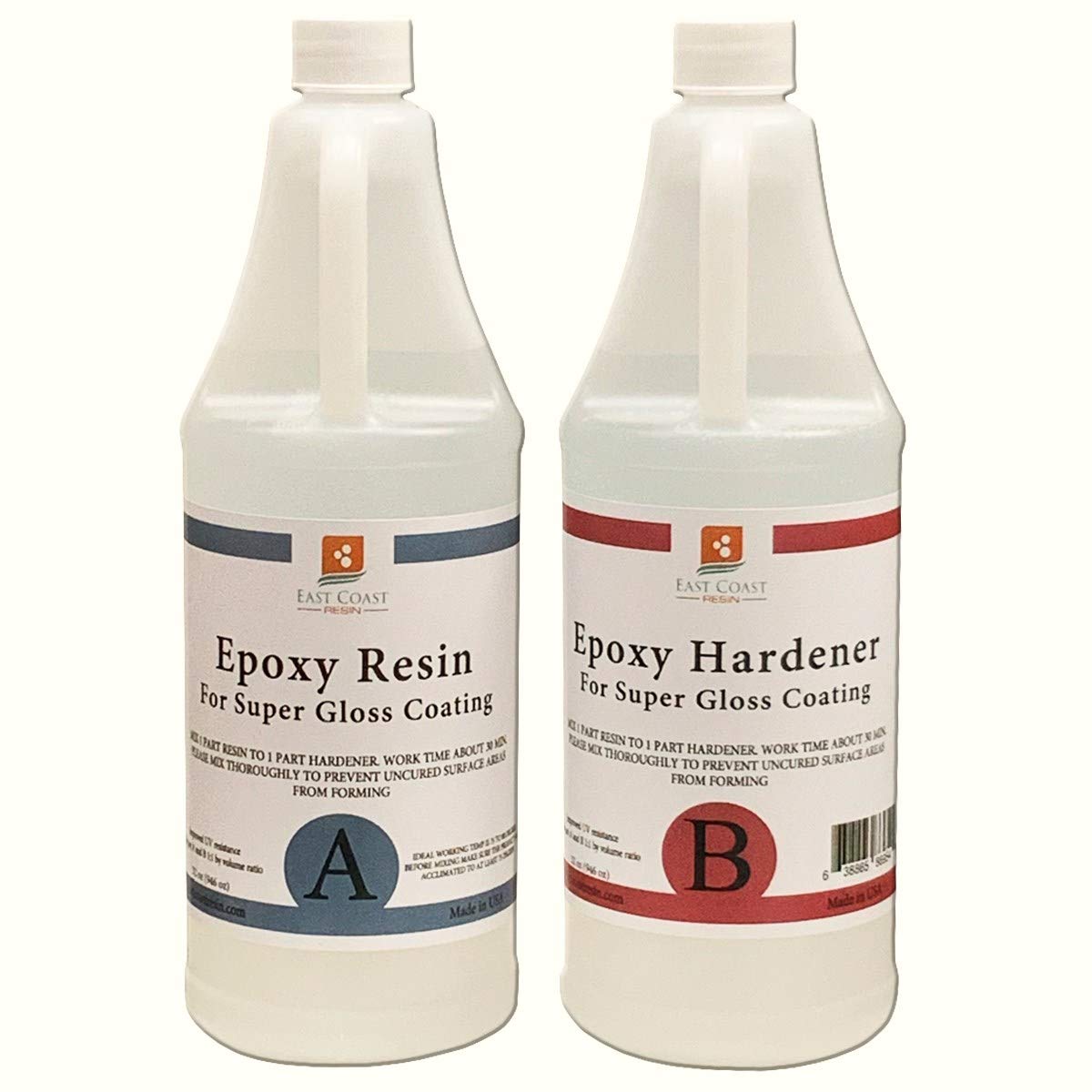 Epoxy Resin 64 oz Kit 11 Crystal Clear Resin and Hardener for Super