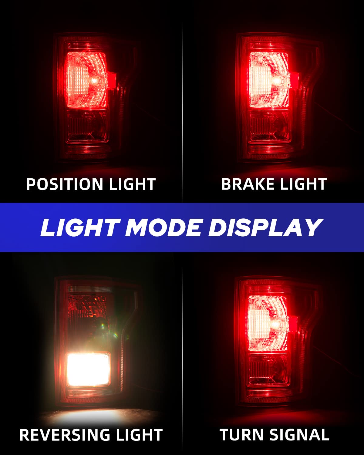 AUTOONE F150 Tail Light Assembly Rear Lamps with Halogen Bulbs Replacement for 2016 2017 Ford F-150 SSV/ 2015 2016 2017 Ford F-150 Lariat, XL, XLT Passenger Side(RH)