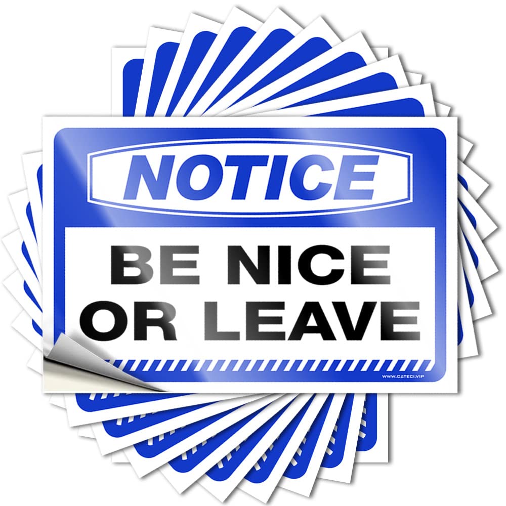 Fzfn Colour Lettering Sticker Home Sweet Home Decor Easy Apply | Notice Be Nice Or Leave Vintage Bumper Peel And Stick(6X9cm)