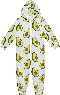 Bonito conjunto de pijama con capucha para niños de 4 a 14 años, ropa de descanso con cremallera, todo en uno, color verde aguacate