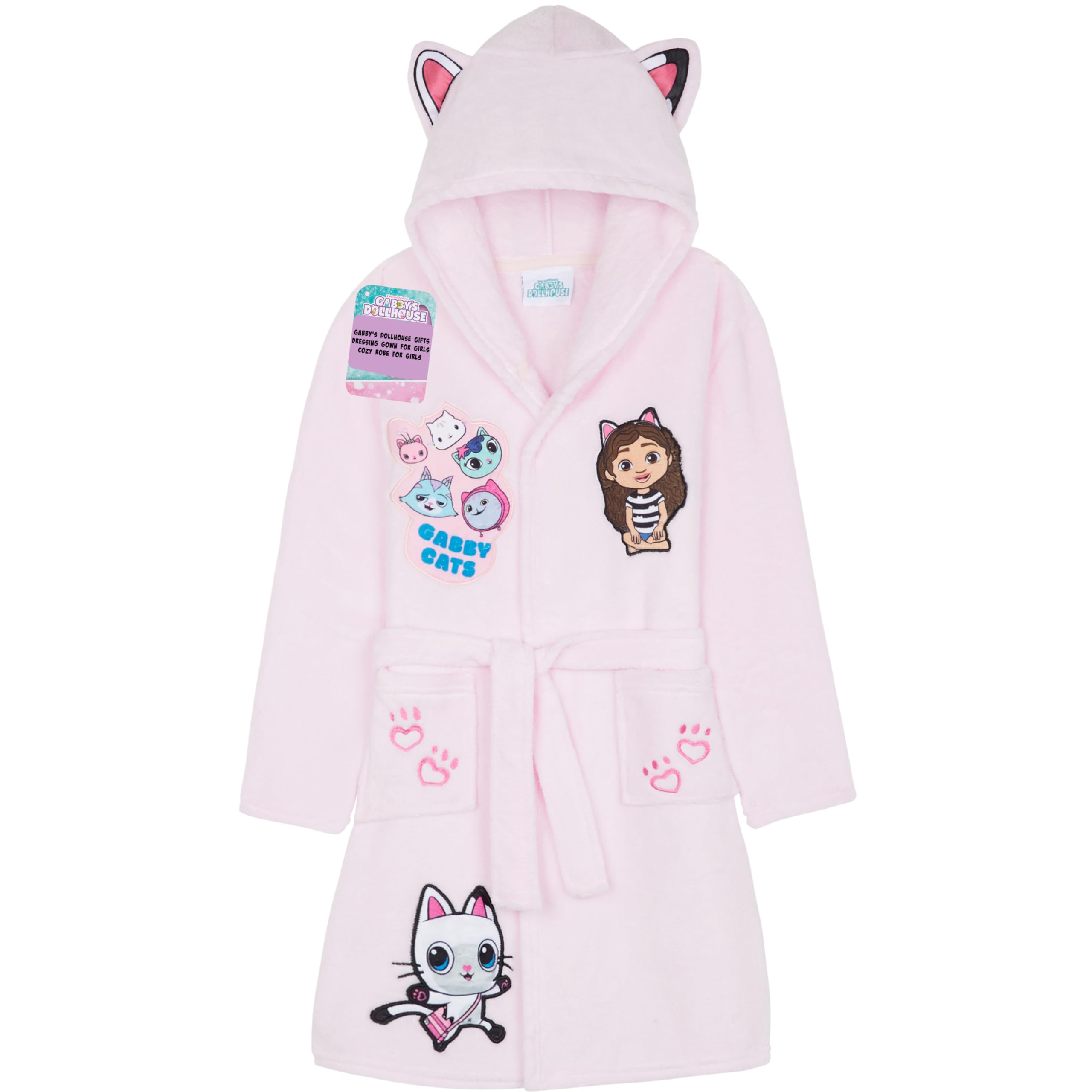 Get Trend Fleece Bathrobe for Girls, Teens, Dressing Gown, Soft Hooded Robe, Cozy Loungewear, Sleepwear Gifts for Girls