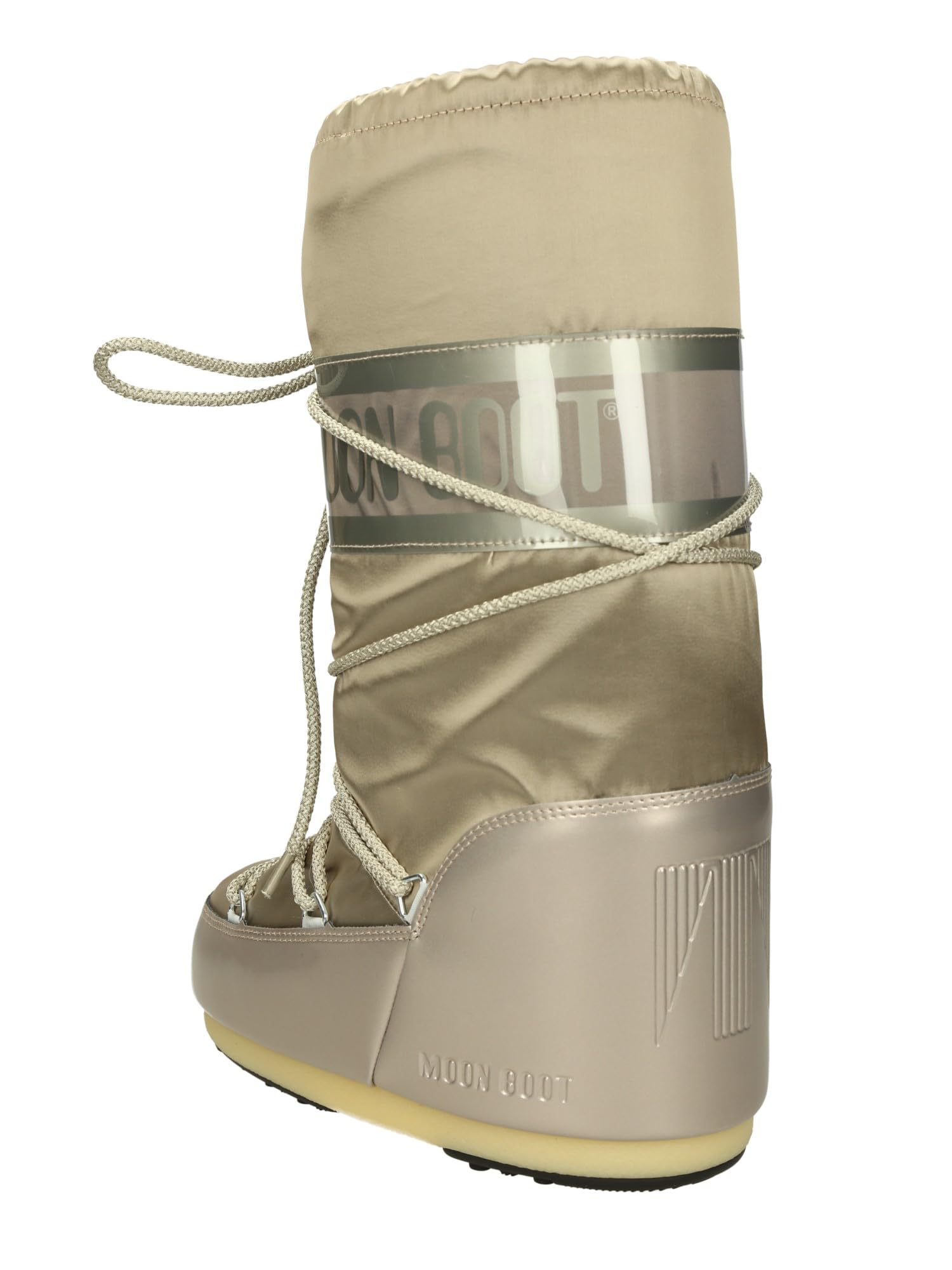 Moon Boot Icon Glance Platin Satin Winter Stiefel | wohlige Wärme für kalte Tage, rutschfester Grip auf glatten Wegen, beidseitig tragbar für flexible Looks