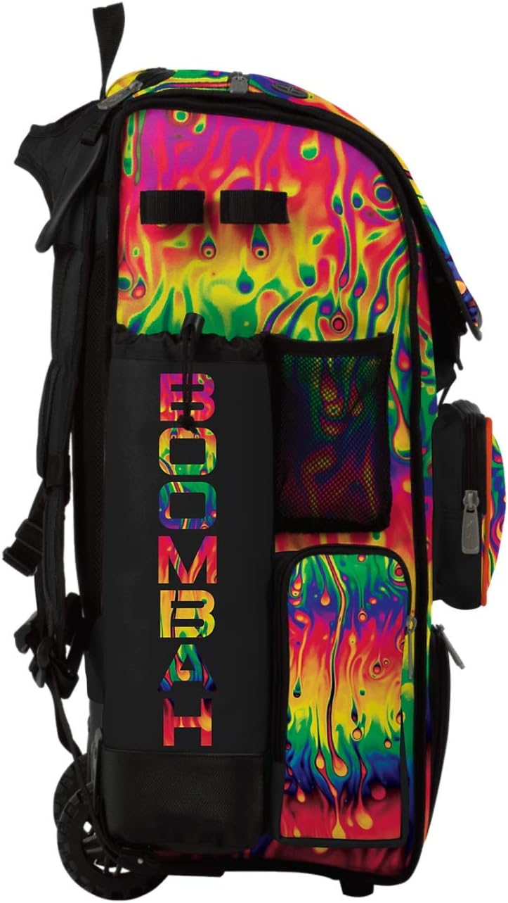 Boombah Superpack Hybrid Rolling Bat Bag - Lava Multi - Wheeled & Backpack Version