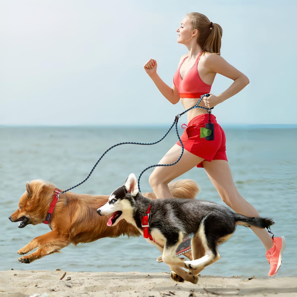 Dog Poop Bag Holder, 2 Pack Hands-Free Dog Bags Dispenser, Portable Pet Waste Poo Bag Dispenser & Leash Clip - Image 4