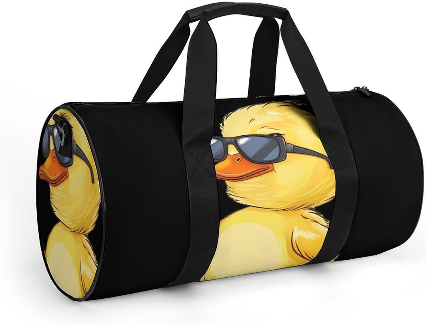 Little Duck with Glasses Gym Sport Bag Travel Duffle Backpack Weekender Overnight with Shoes Compartment for Women Men