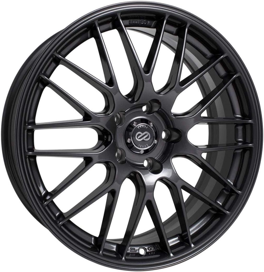 Enkei EKM3 17x7 Gunmetal Wheels - 5x114.3 PCD +45 Offset Alloy Rims for Honda & Subaru