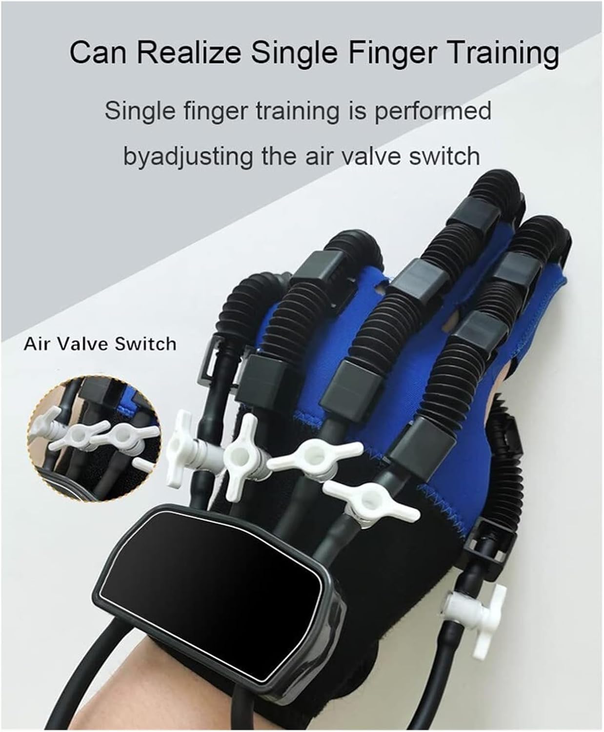 Robotic Rehabilitation Glove for Stroke Recovery, Therapy Device with Mirror Therapy Mode & 1-9 Intensity Levels, Finger Exerciser for Home Use, USB Rechargeable Design for Left & Right Hand