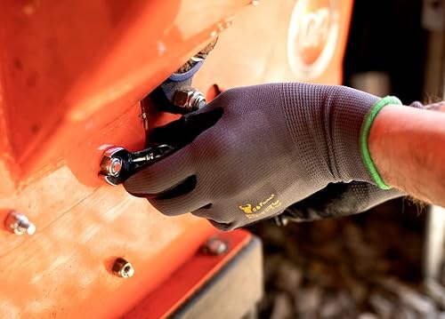 Miniatura 7 de G & F 15226M Guantes de jardinería, trabajo con revestimiento de nitrilo guantes de la mujer, paquete de 6 pares