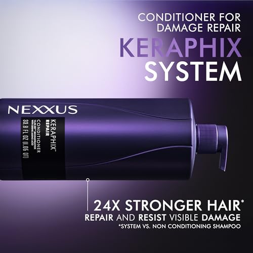 Unilever Nexxus KERAPHIX Conditioner Damage Repair for Damaged Hair Powered by KRT Keratin Resistance Therapy with Liquid Crystal Amino Acids 33.8 Fl oz