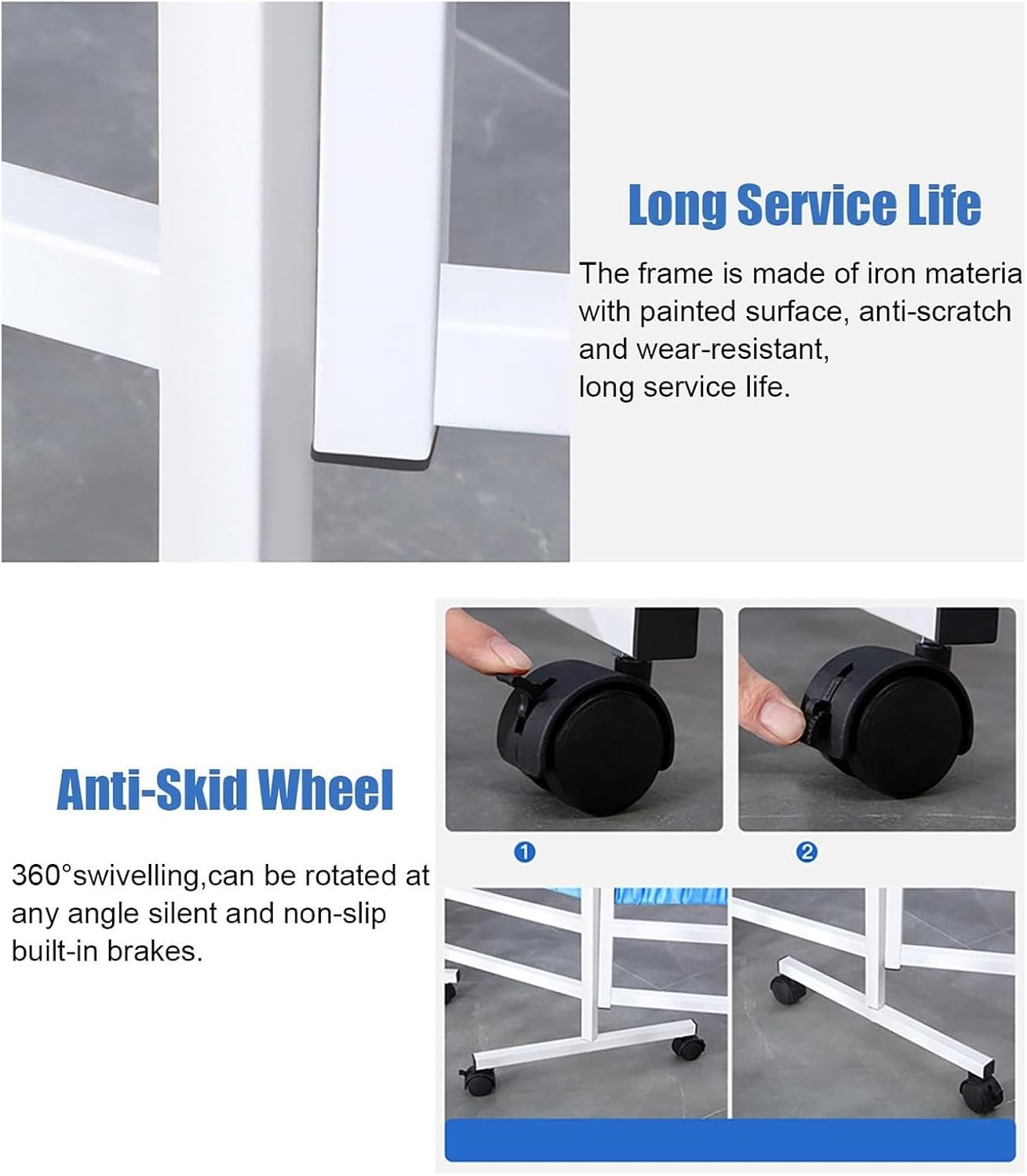 4-Panel Mobile Privacy Screen Room Partition, Ward/Beauty Salon/Hall Standing Door Partition, Folding Thickened Irone