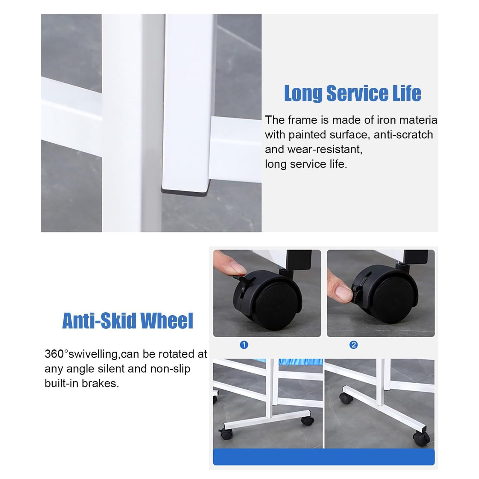 4-Panel Mobile Medical Privacy Screen Room Partition, Ward/Beauty Salon/Health Hall Standing Door Partition, Folding Thickened Iron Frame