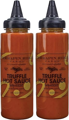 Terrapin Ridge Farms Gourmet - Salsa picante de trufa, condimento picante y terroso, botella de 8 onzas (paquete de 2)
