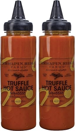 Terrapin Ridge Farms Gourmet Truffle Hot Sauce, Spicy and Earthy Condiment 8 oz Bottle Pack of 2