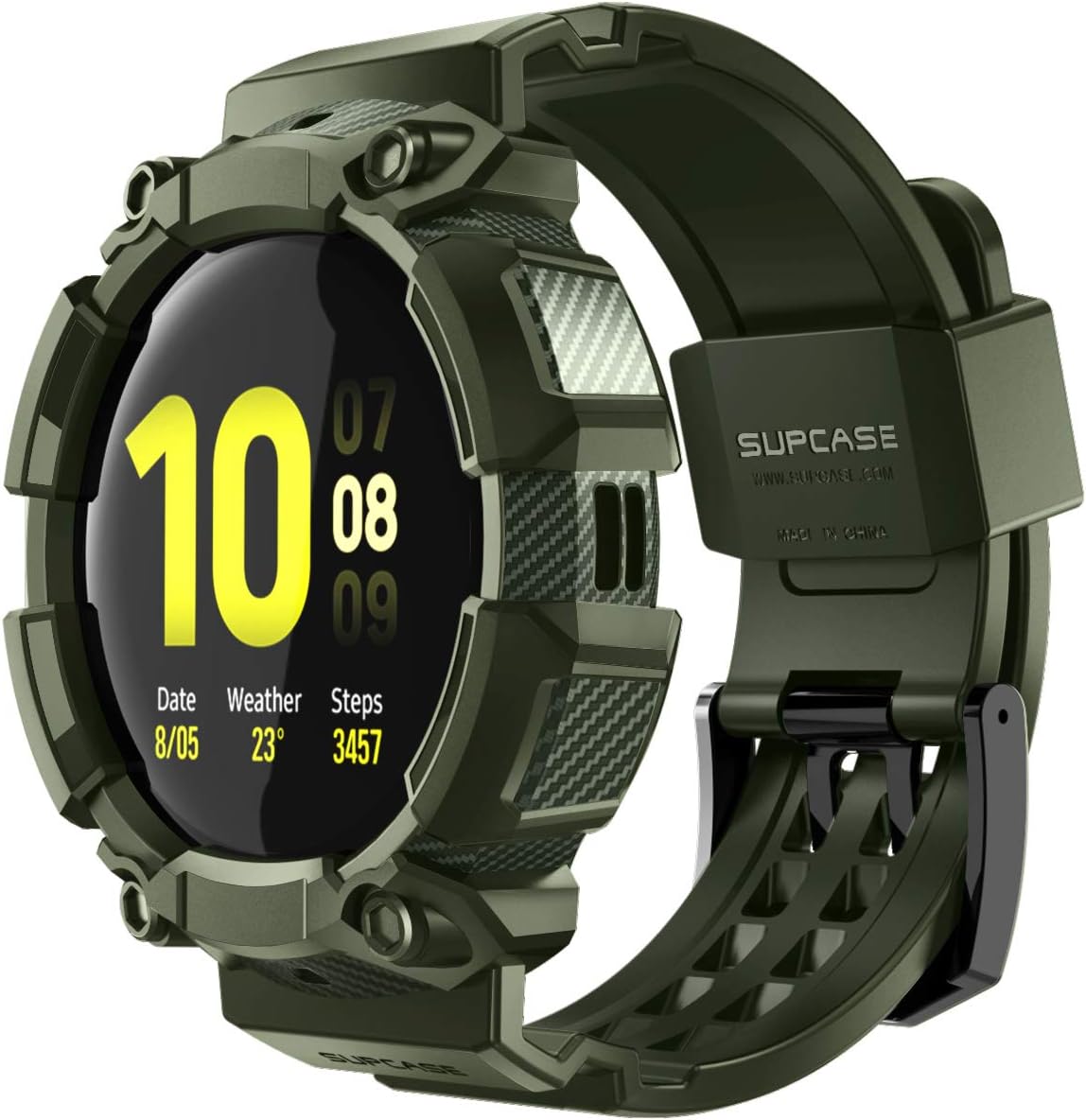 SUPCASE for Samsung Galaxy Watch Active 2/Galaxy Watch Active Band with Case (Unicorn Beetle Pro), [Military-Grade Drop Protection] [Anti-Scratch] Rugged Men Cover with Adjustable Strap Band