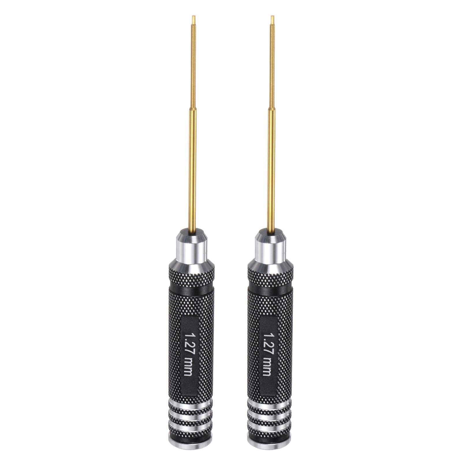 sourcing map 2pcs RC Hex Screwdriver 1.27mm Titanium Hexagon Screwdrivers Wrench RC Hex Driver Repair Tool for RC Models Car Helicopter Boat