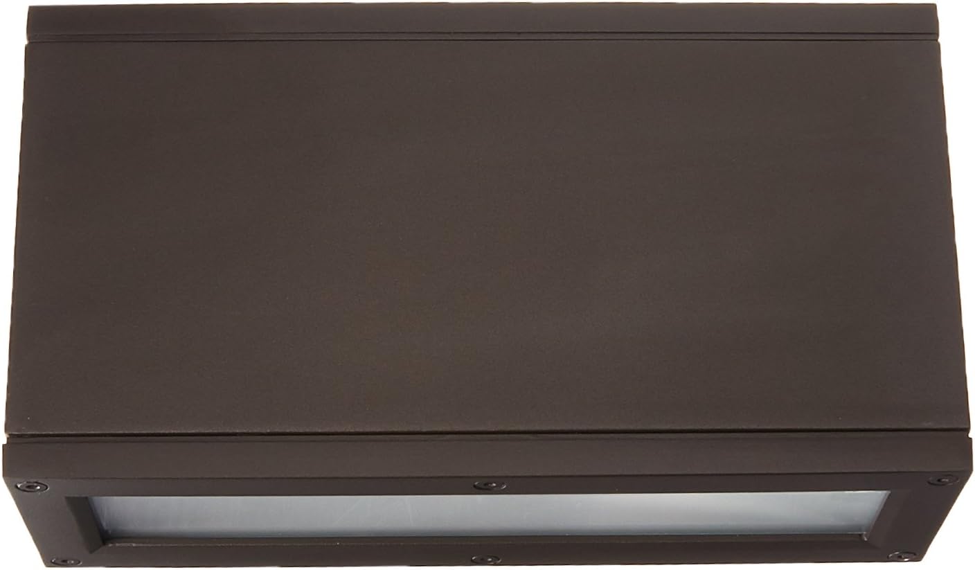 WAC Lighting WS-W2510-BK Rubix LED Outdoor Rectangular Up and Down Wall Light Fixture, One Size, White/Black