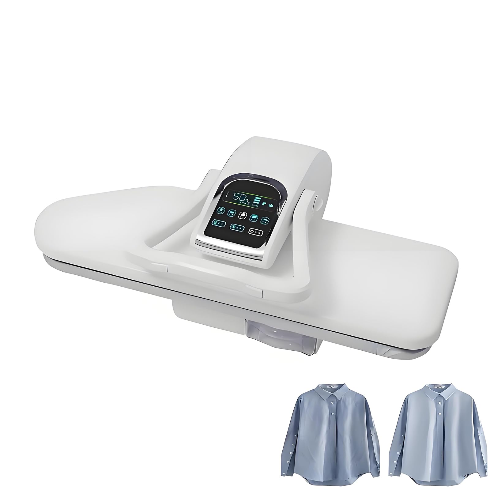 Plancha de vapor inteligente de 2200 W, máquina de planchado con pantalla táctil LCD, 5 ajustes de temperatura, planchado rápido sin arrugas para uso en seco y húmedo, acabado en 1 minuto (66 cm)