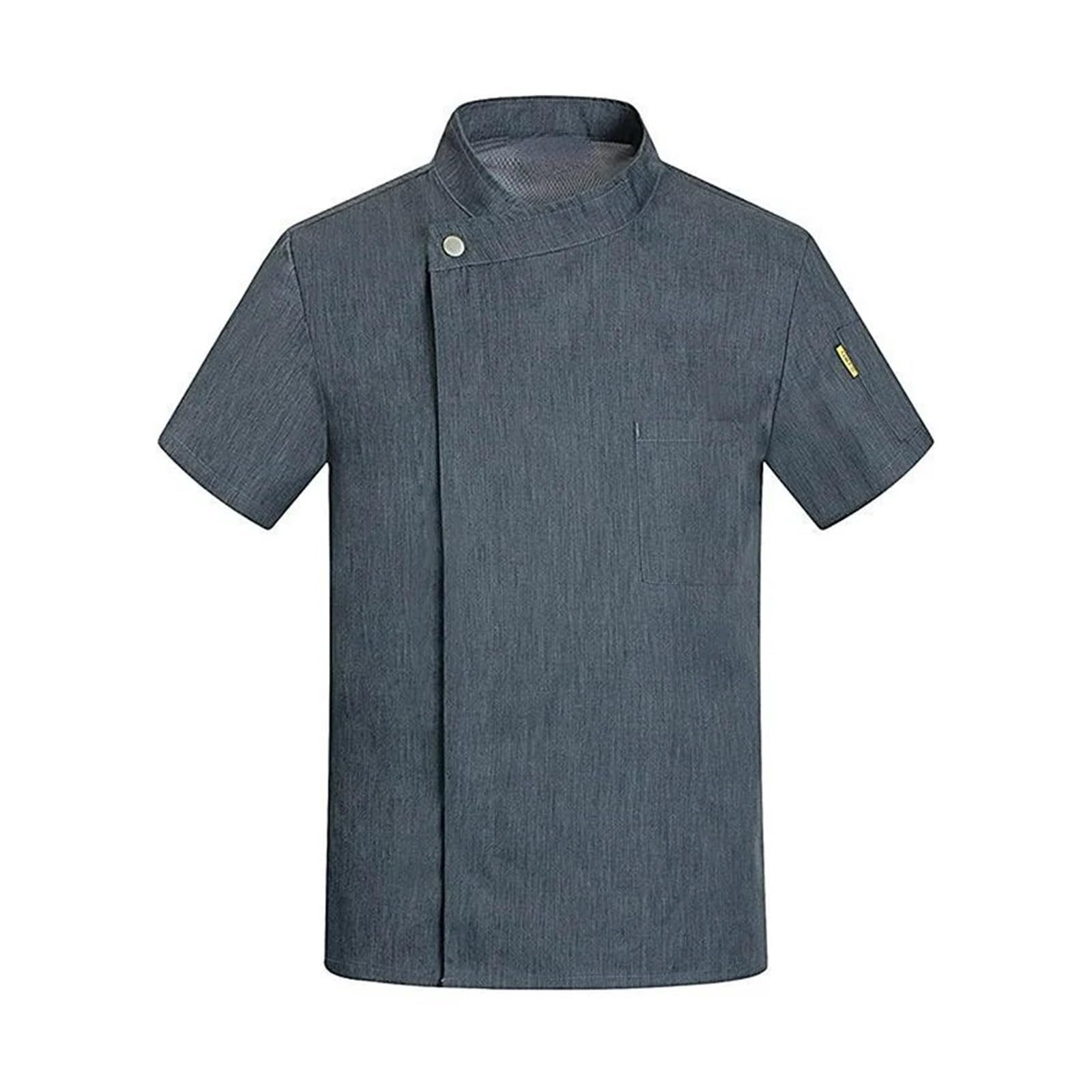Uniforme De Chef Chaqueta de Chef Unisex de Manga Corta o Larga, for Cocina, pastelería, Restaurante, Camarero, Uniforme.