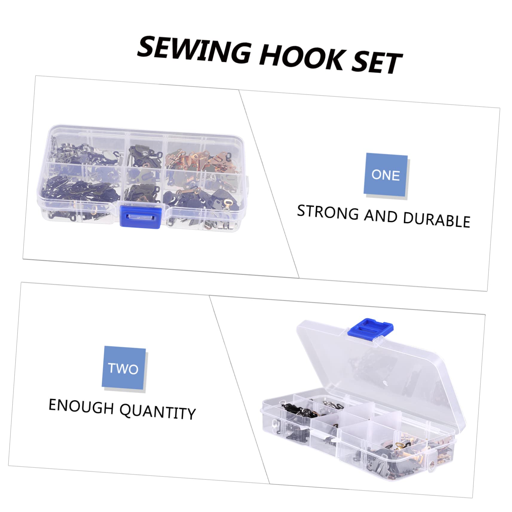 TEHAUX 450pezzi Ganci e Occhielli Per Cucito Set Per Gonne e Pantaloni Facili Da Usare Per e Creativi Adatti Per Riparazioni e Creazioni Di Moda