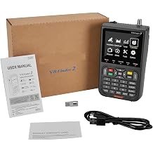 Satellite Finder, 2026 V8 Finder 2 Satellite Meter DVB-S/S2/S2X 3.5 Inch LCD Display 1080P Type C Satfinder VS Bag,for TV
