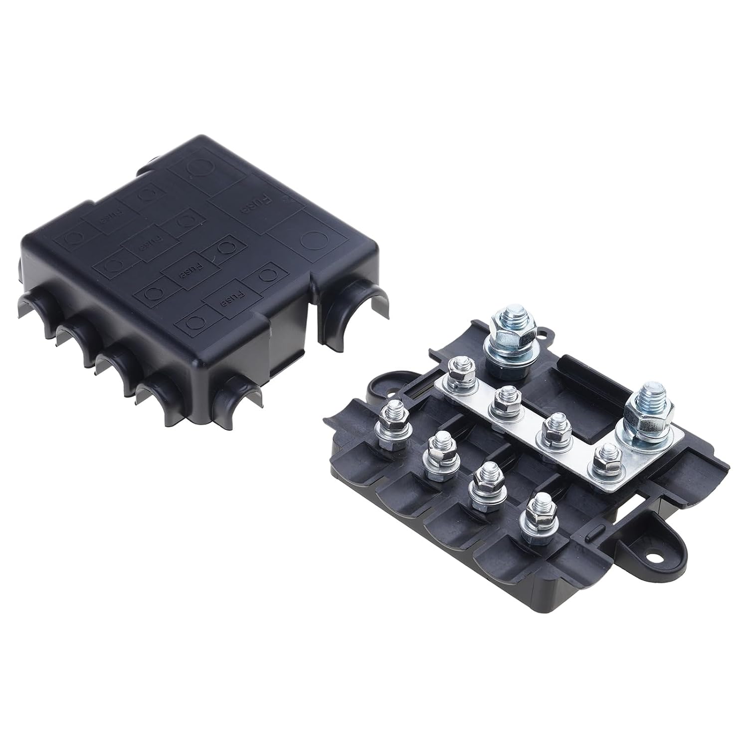 Durability 5 Way Power Distribution Fuses Holder Box for Automotive Marine Use Multiple Circuit Protective 12V 24V Fuses Holder