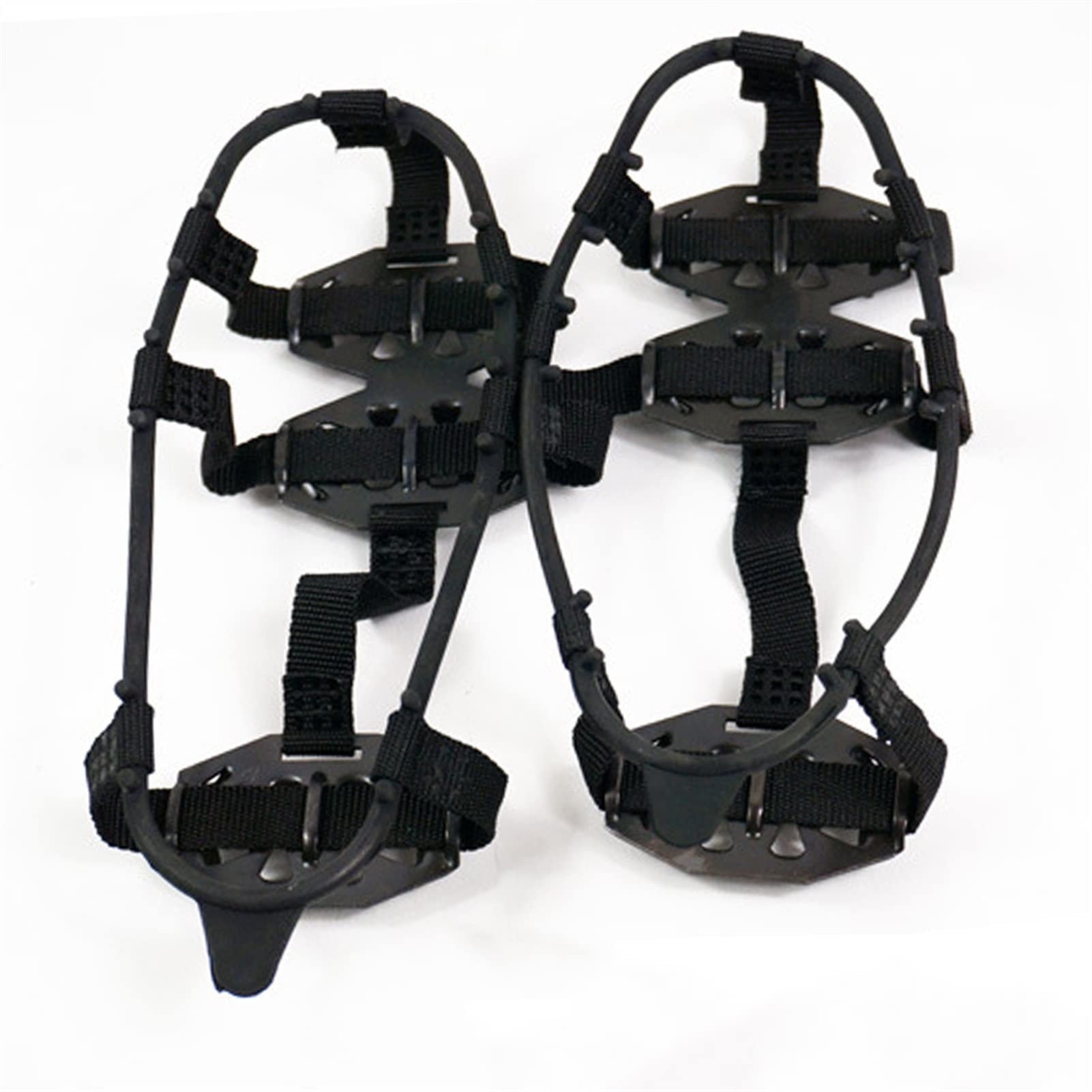 2 stücke 24 zähne eisgreifer Anti-rutschschuhe Spike Griffe sklee Winter Outdoor Klettern Schnee über Schuhe deckt strampons schwarz 678 (Color : M)