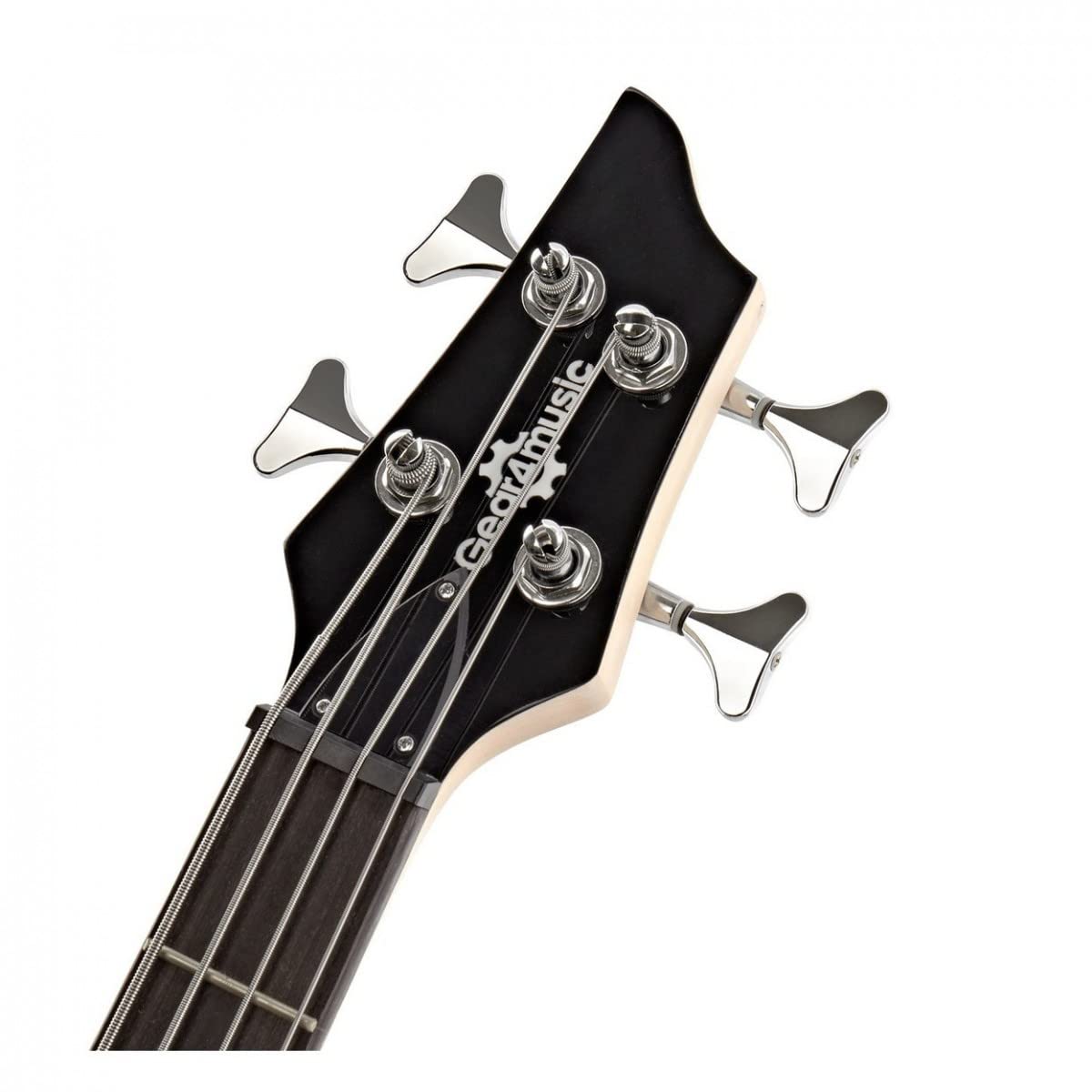 Guitarra de bajo Chicago de 4 cuerdas con funda y cable de Gear4music Red