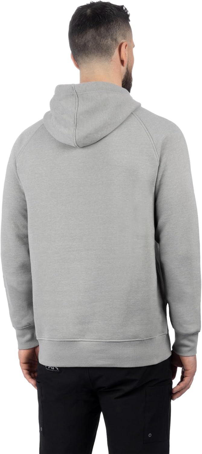 FXR Broadcast Pullover Hoodie Fleece Zippered Phone Pocket Grey Heather/Black - Medium