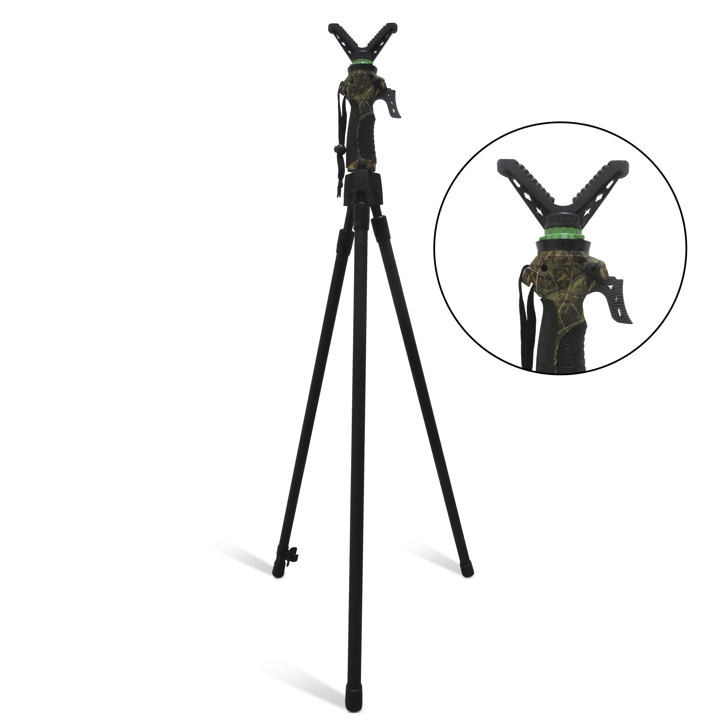 Royal Hunter® - Zielstock für Jäger - Tripod Dreibein GEN 3 – V-Joke Gewehrauflage - Pirschstock und Schießstock für perfekte Balance für präzises Zielen- stufenlos verstellbar von 100cm bis 160cm