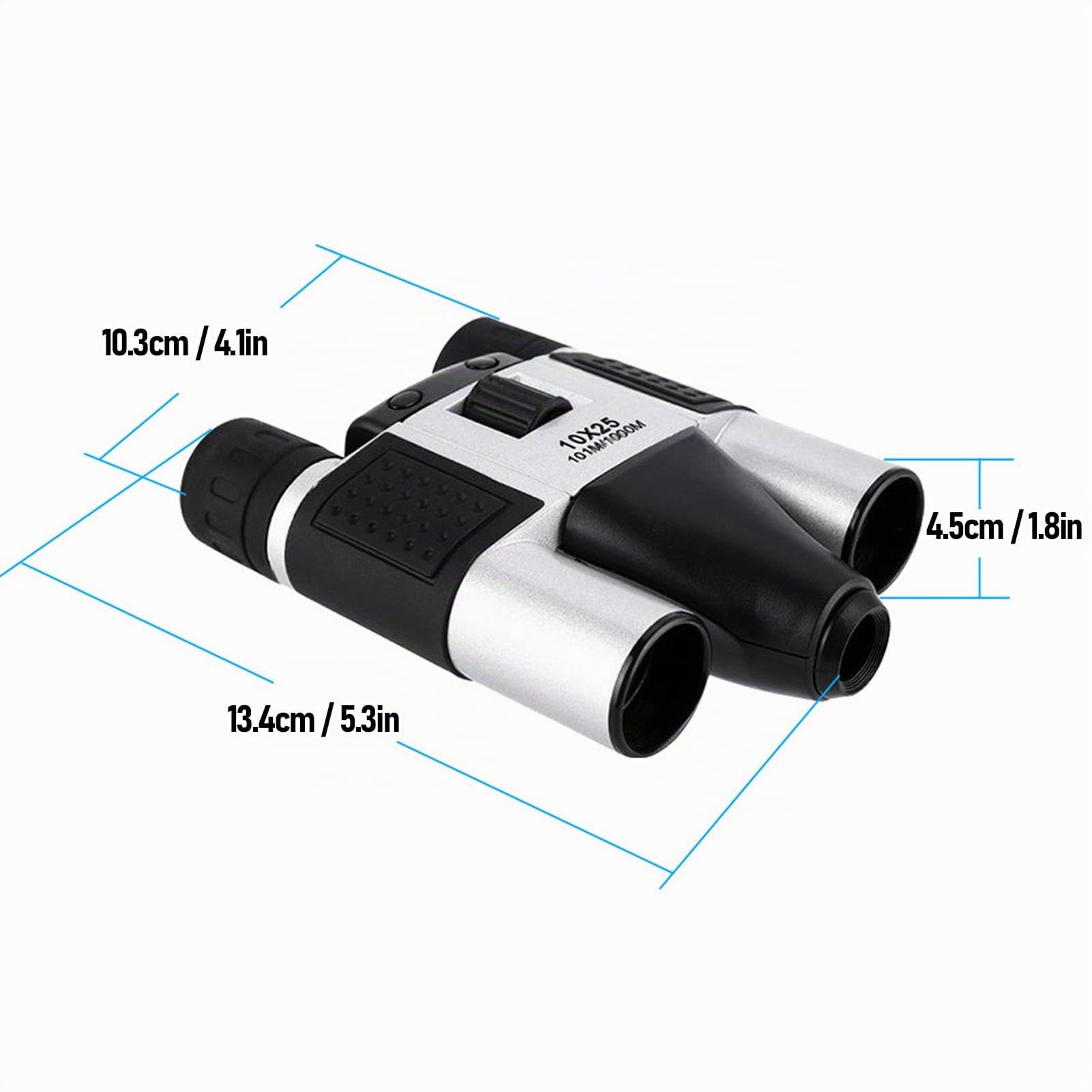 Camera da Binocolo 10x25 per Adulti, Binocoli 10x con Fotocamera, Registratore Fotografico Video con Carta di Archiviazione da 32 GB per Concerti di Viaggio da Caccia per Uccelli