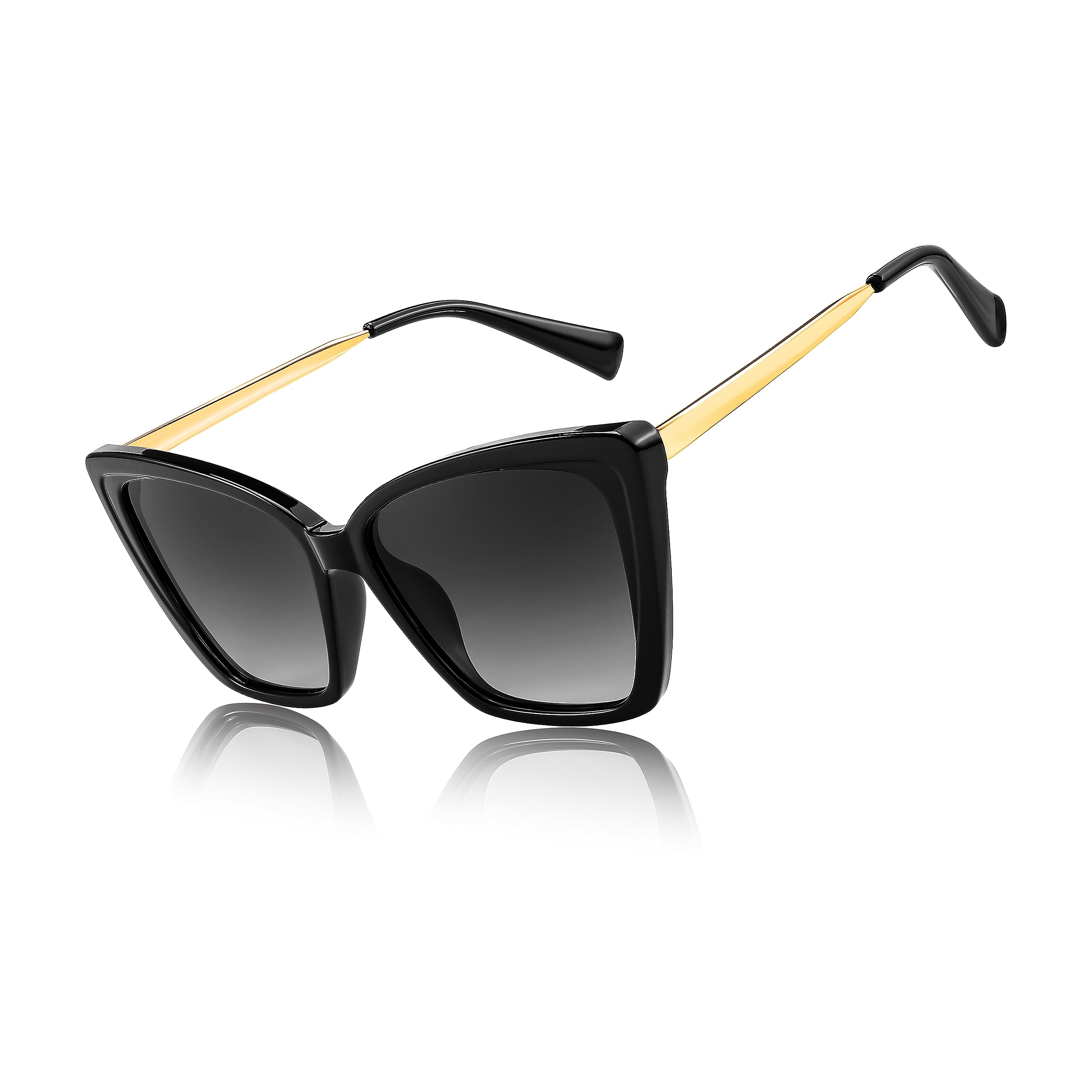 FEISEDY Trendy Polarized Women Sunglasses Retro Womens Square Cat Eye Sun Glasses B4134