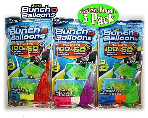 Zuru Bunch O Balloons Instant 100 Self-Sealing Water Balloons Complete Gift Set Bundle, 6 Piece (600 Balloons Total) #TOP10