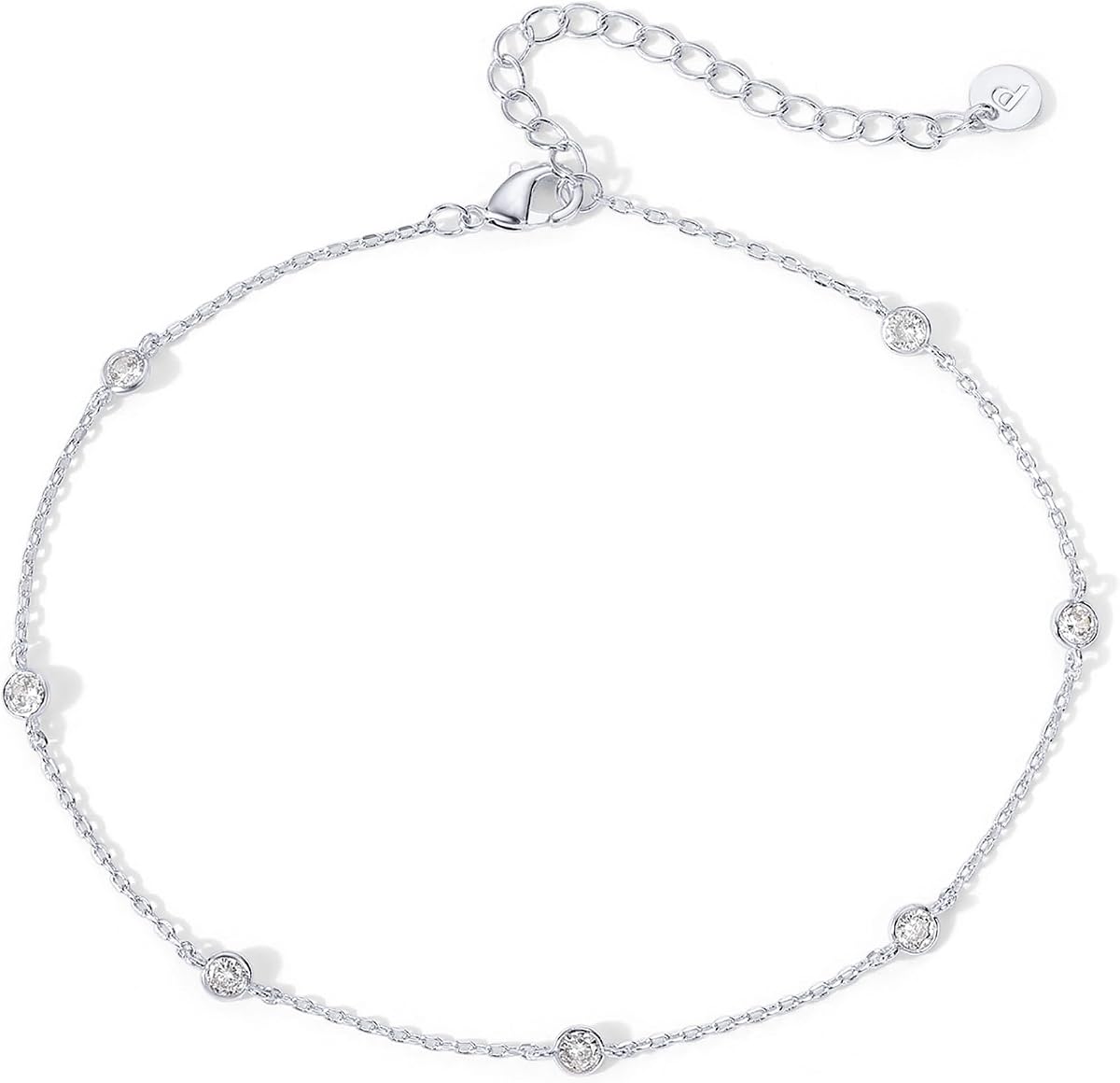 PAVOI Tobilleras chapadas en oro de 14 quilates para mujer, pulsera de tobillo con cadena de eslabones de moda | Tobilleras de cadena delicada con circonita cúbica, cuentas, mal de ojo, estrella, estación, perlas - Joyería de verano ajustable