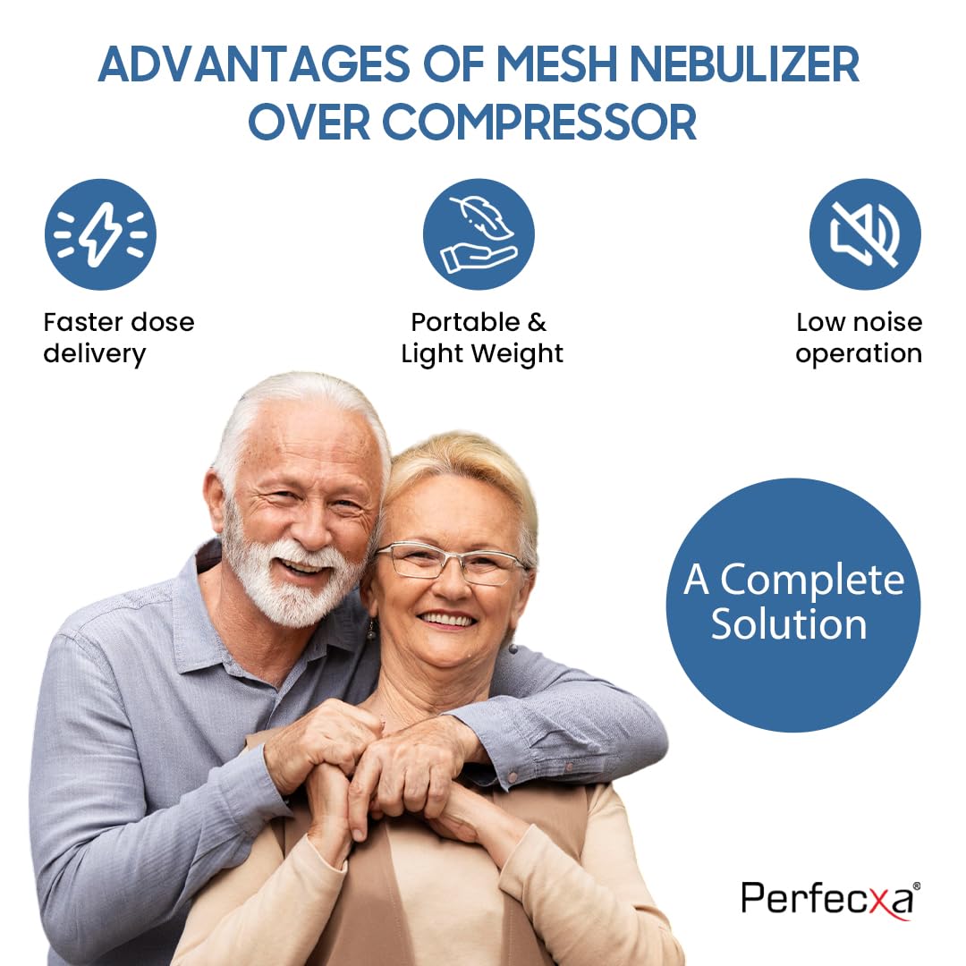 Perfecxa Handy Mesh Nebulizer Portable Atomizer Device USB or Battery Operated Machine for Children & Adults (With 3 Level Automization) VHS-0410 Perfecxa Handy Mesh Nebulizer Portable Atomizer Device USB or Battery Operated Machine for Children & Adults (With 3 Level Automization) VHS-0410