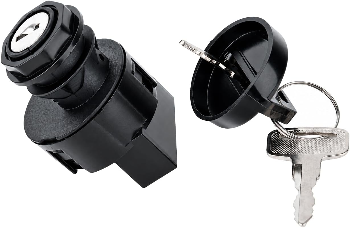 Ignition Key Switch 3 Position 6 Pins for 2001-2018 Polaris Ranger, RZR, Sportsman,170 300 325 400 425 450 500 550 570 600 700 800 850 900 1000 4,XP,X2,Crew,EV,HD,S Replace 4011002 4012165 4010390