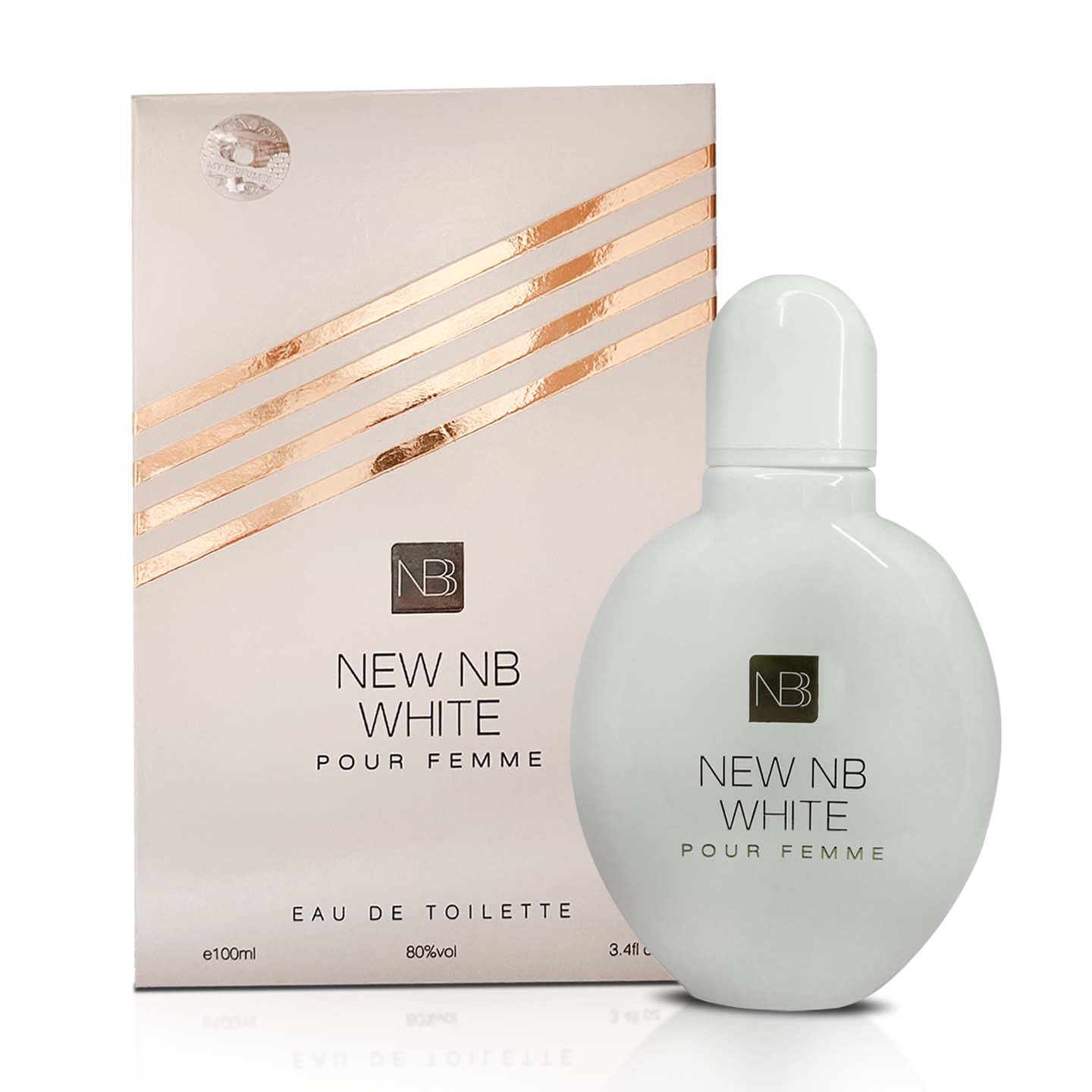 New NB White Pour Femme Eau de Toilette 100 ml – Ladies’ Floral Fruity Perfume, Long‑Lasting Women’s EDT