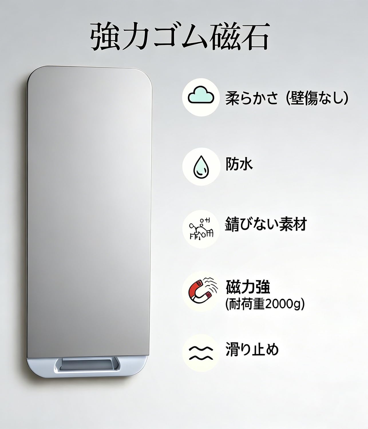 Amazon | RuoFei マグネット シャワーフック 日本のシャワーサイズに